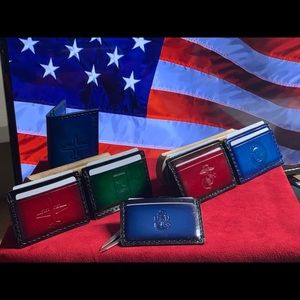 Genuine leather minimal wallets